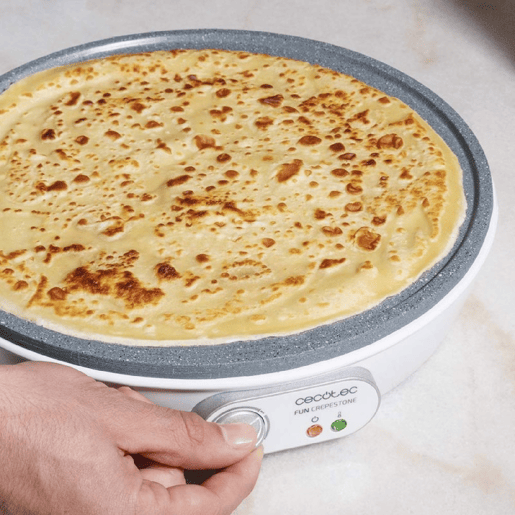 Cecotec Máquina para crepes de 1000 W com revestimento RockStone e potência regulável. Cecotec Máquina para crepes de 1000 W com revestimento RockStone e potência regulável.