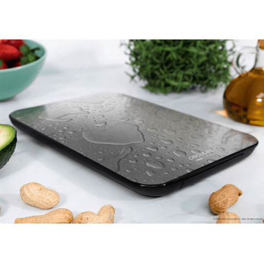 Cecotec Balança de cozinha digital de alta precisão, resistente à água. Com plataforma de aço inoxidável extra plana, ecrã LCD grande e extraível, com capacidade máxima de 10kg com precisão de 1g.