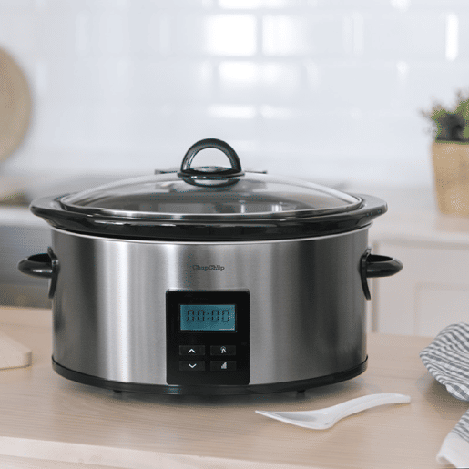 Cecotec Panela de cozedura lenta digital com 240 W. Ecrã LCD. 5,5 litros de capacidade Dois níveis de temperatura + Função manter quente Tampa de vidro. Tigela cerâmica amovível.