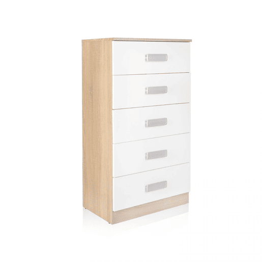 Cómoda Kamik Carvalho nórdico - Branco 60 x 108,5 x 38 cm