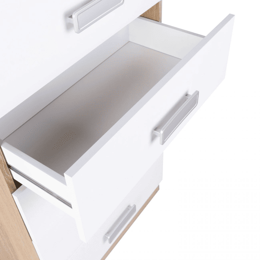 Cómoda Kamik Carvalho nórdico - Branco 60 x 108,5 x 38 cm