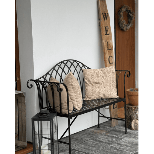 Banco de jardim MILAZZO 130 cm Metal Preto