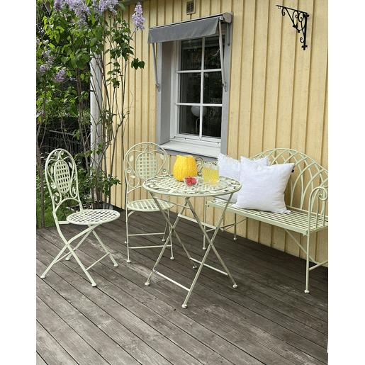 Banco de jardim MILAZZO 130 cm Metal Verde claro
