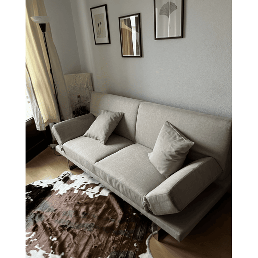 Sofá-cama YORK Tecido Creme 2 lugares