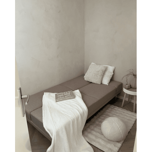 Sofá-cama YORK Tecido Creme 2 lugares