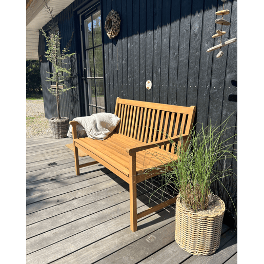 Banco de jardim VIVARA 120 cm Madeira de Acácia certificada Castanho claro