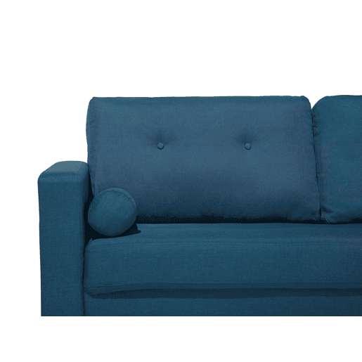 Sofá KALMAR Tecido Azul turquesa 2 lugares Sofá KALMAR Tecido Azul turquesa 2 lugares