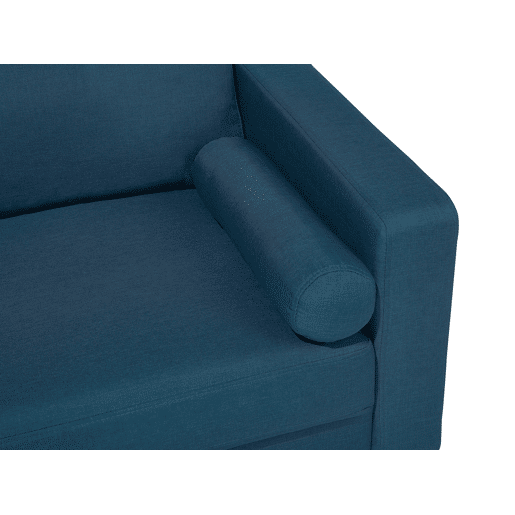 Sofá KALMAR Tecido Azul turquesa 2 lugares Sofá KALMAR Tecido Azul turquesa 2 lugares