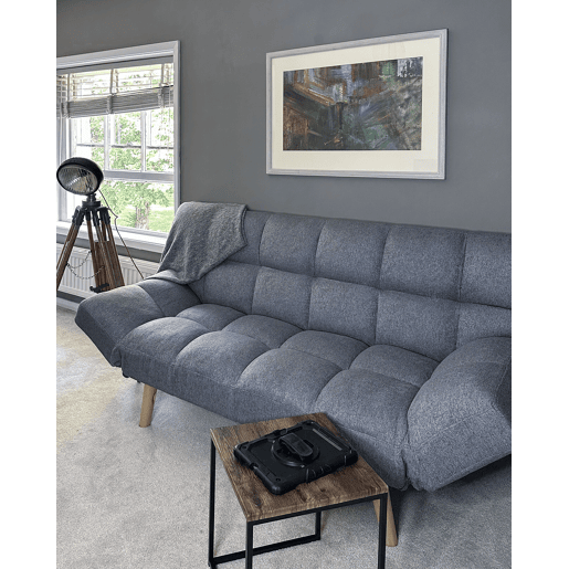 Sofá-cama INGARO Tecido Cinzento escuro 2 lugares