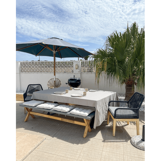 Banco de jardim OLBIA 200 cm Betão Cinzento