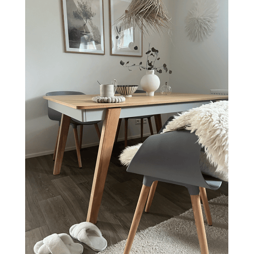 Mesa de jantar PHOLA Carvalho claro 150 cm 90 cm