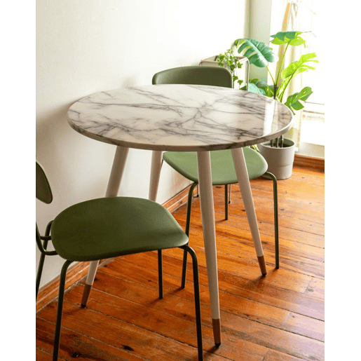 Mesa de jantar GUTIERE Mármore branco 80 cm 80 cm