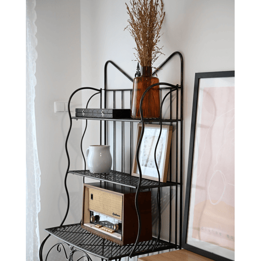 Estante com prateleiras PAVONA Metal Preto