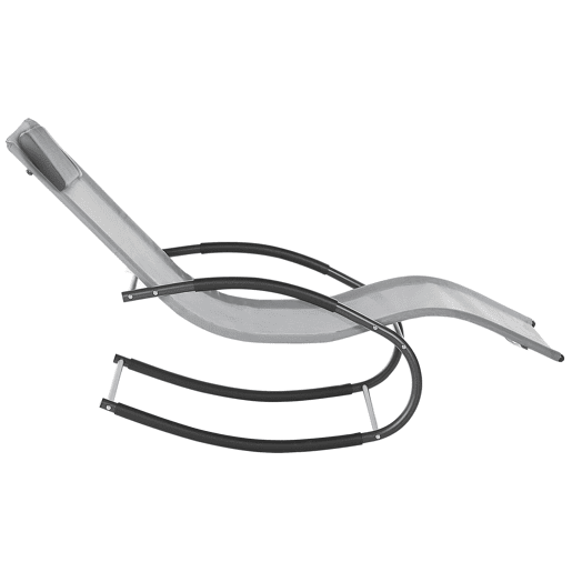 Espreguiçadeira de baloiço CARANO II Metal Cinzento claro