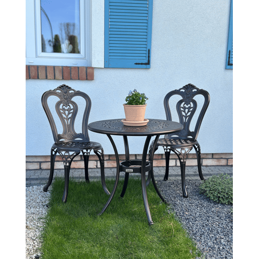 Conjunto de 2 cadeiras de jardim BOVINO Metal Castanho escuro