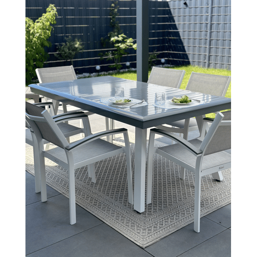 Conjunto de 2 cadeiras de jardim PERETA Metal Cinzento
