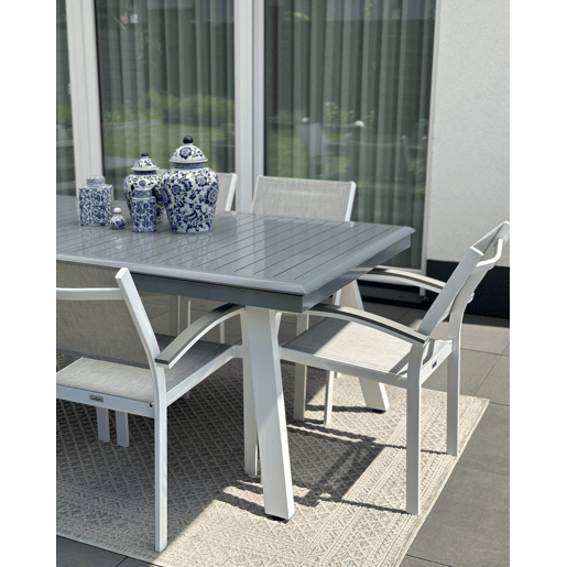 Conjunto de 2 cadeiras de jardim PERETA Metal Cinzento