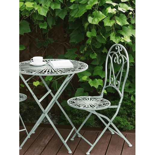 Mesa bistrô TRENTO 70 cm 70 cm Metal Verde claro Mesa bistrô TRENTO 70 cm 70 cm Metal Verde claro