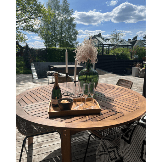 Mesa de refeição de jardim TOLVE 150 cm 150 cm Madeira de acácia Castanho