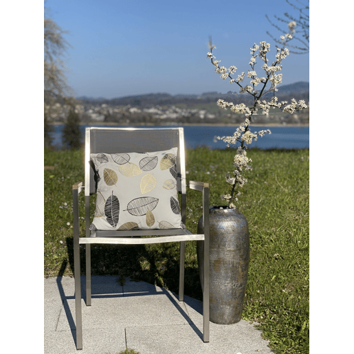Conjunto de 6 cadeiras de jardim GROSSETO Aço inoxidável Cinzento