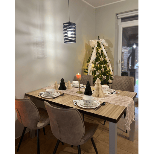 Conjunto de 2 cadeiras de jantar LISLE Creme