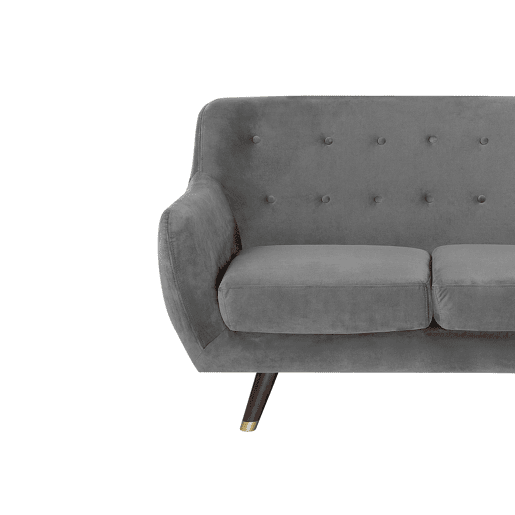 Conjunto de sala de estar BODO Veludo Cinzento 6 lugares