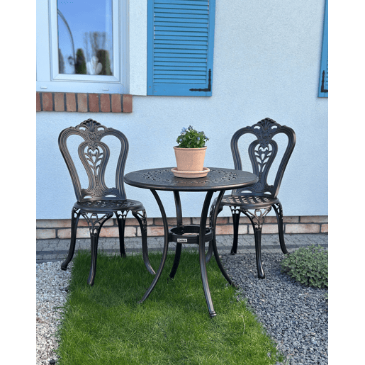 Mesa bistrô BOVINO 65 cm 65 cm Metal Castanho escuro