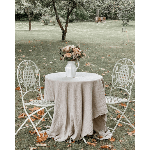 Conjunto de refeições de jardim 4 lugares BIVIO Dobrável Metal Branco creme Conjunto de refeições de jardim 4 lugares BIVIO Dobrável Metal Branco creme