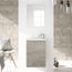 Móvel de casa de banho compacto 40 com espelho e lavatório Roble Alaska Mueble:40Espejo:40Lavabo:40 x Mueble:58Espejo:50Lavabo:2,5 x Mueble:22Espejo:1