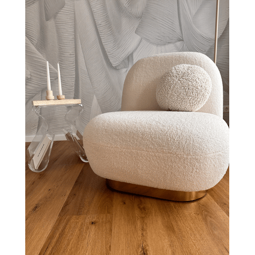 Poltrona LOVIISA Bouclé Branco