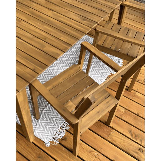 Conjunto de 2 cadeiras de jardim FORNELLI Madeira de acácia Castanho