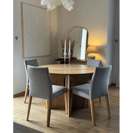 Conjunto de 2 cadeiras de jantar PHOLA Cinzento