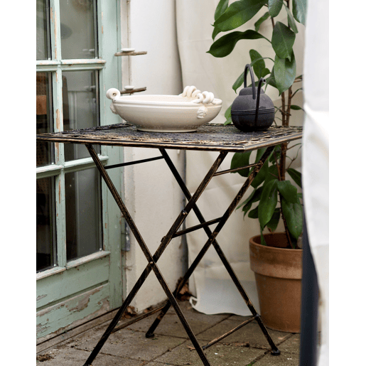 Mesa bistrô BORMIO 70 cm 70 cm Metal Preto