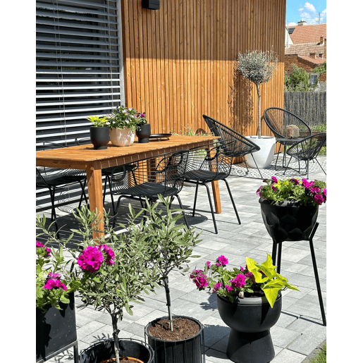 Mesa de refeição de jardim FORNELLI 180 cm 90 cm Madeira de acácia Castanho