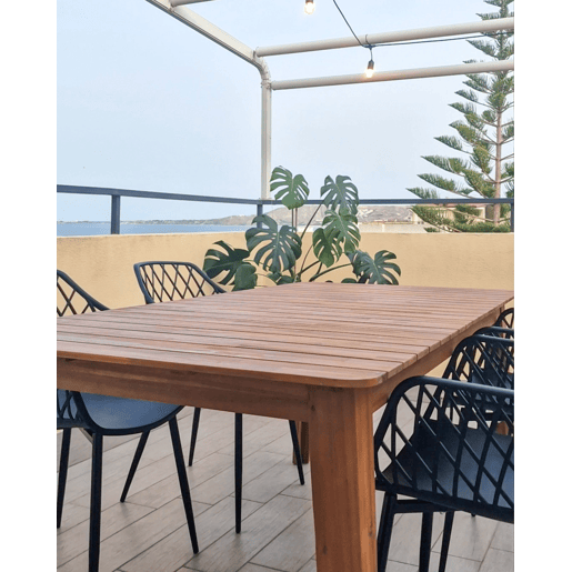 Mesa de refeição de jardim FORNELLI 180 cm 90 cm Madeira de acácia Castanho
