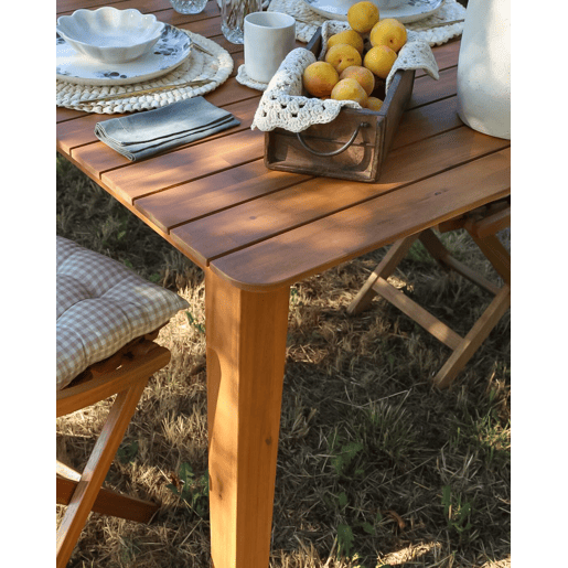 Mesa de refeição de jardim FORNELLI 180 cm 90 cm Madeira de acácia Castanho