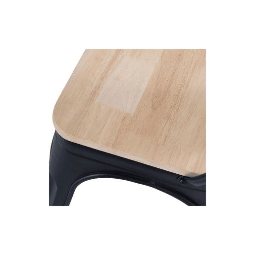 Conjunto de 4 cadeiras de jantar Tolix Preto - Carvalho 45 x 85 x 45 cm