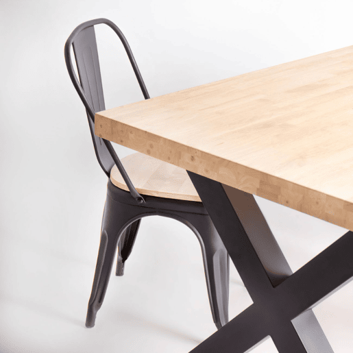Conjunto de 4 cadeiras de jantar Tolix Preto - Carvalho 45 x 85 x 45 cm