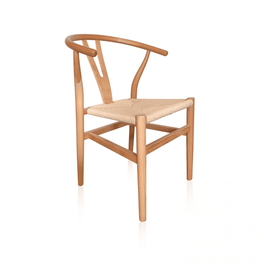 Conjunto de 2 cadeiras de jantar Kioto Luz natural 56 x 76 x 52 cm