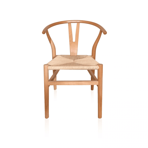 Conjunto de 2 cadeiras de jantar Kioto Luz natural 56 x 76 x 52 cm