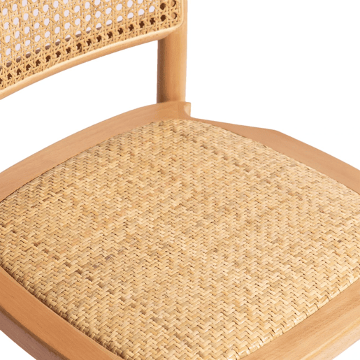 Conjunto de 2 cadeiras de jantar Toscana Rattan - Transparente 44,5 x 87,5 x 40,5 cm