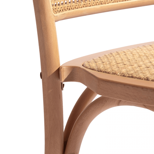 Conjunto de 2 cadeiras de jantar Toscana Rattan - Transparente 44,5 x 87,5 x 40,5 cm