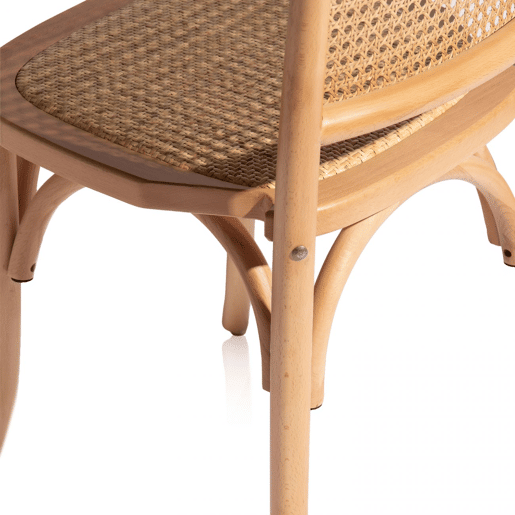 Conjunto de 2 cadeiras de jantar Toscana Rattan - Transparente 44,5 x 87,5 x 40,5 cm
