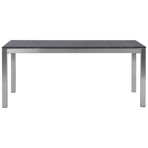 Mesa de refeição de jardim GROSSETO 180 cm 90 cm Flameado Granito Cinzento grafite Mesa de refeição de jardim GROSSETO 180 cm 90 cm Flameado Granito Cinzento grafite