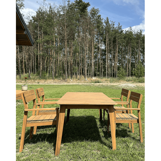 Conjunto de 4 cadeiras de jardim FORNELLI Madeira de acácia Castanho