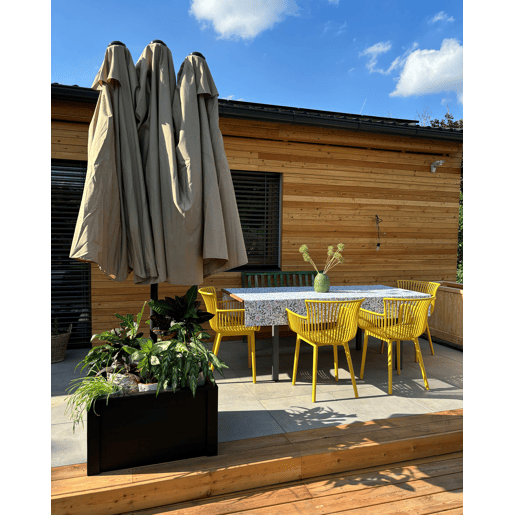 Conjunto de 4 cadeiras de jardim PESARO Amarelo