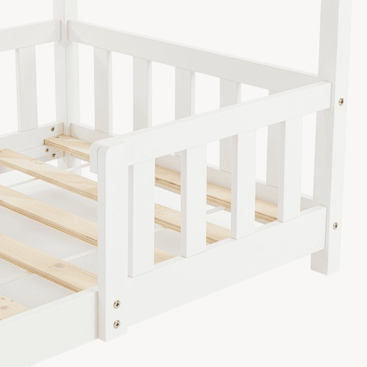 Cama de criança Treviolo em forma de casa pinho 80x160 cm - Branco en.casa Cama de criança Treviolo em forma de casa pinho 80x160 cm - Branco en.casa