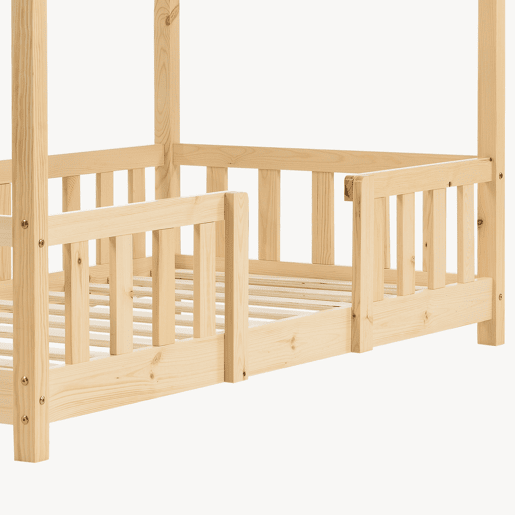 Cama de criança Treviolo em forma de casa pinho 80x160 cm - Natural en.casa Cama de criança Treviolo em forma de casa pinho 80x160 cm - Natural en.casa