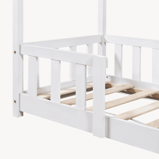 Cama de criança Treviolo em forma de casa pinho 70x140 cm - Branco en.casa Cama de criança Treviolo em forma de casa pinho 70x140 cm - Branco en.casa