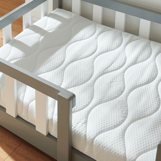 Cama de criança Treviolo forma de casa pinho + colchão 90x200 cm - Cinzento claro en.casa